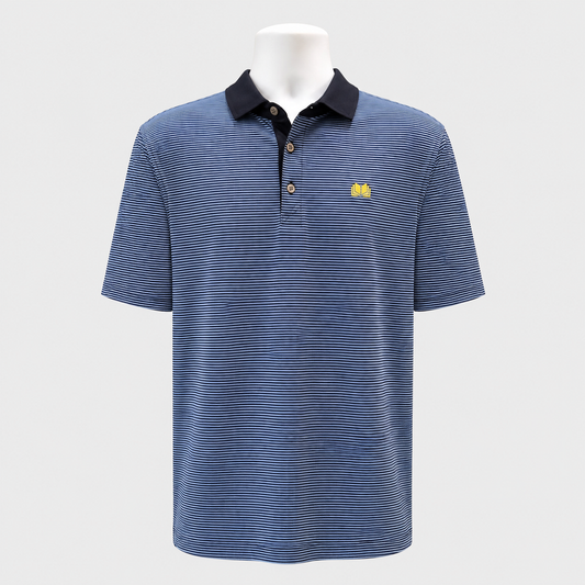 Cutter & Buck Eco Pique Micro Stripe Polo - Atlas Navy